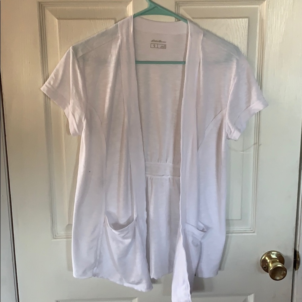 Eddie Bauer linen short sleeve jacket